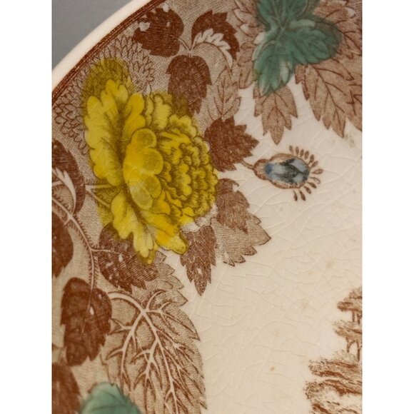 Vintage Nasco Mountain Woodland 11" Round Fruit / Serving Bowl - Picture 9 of 11